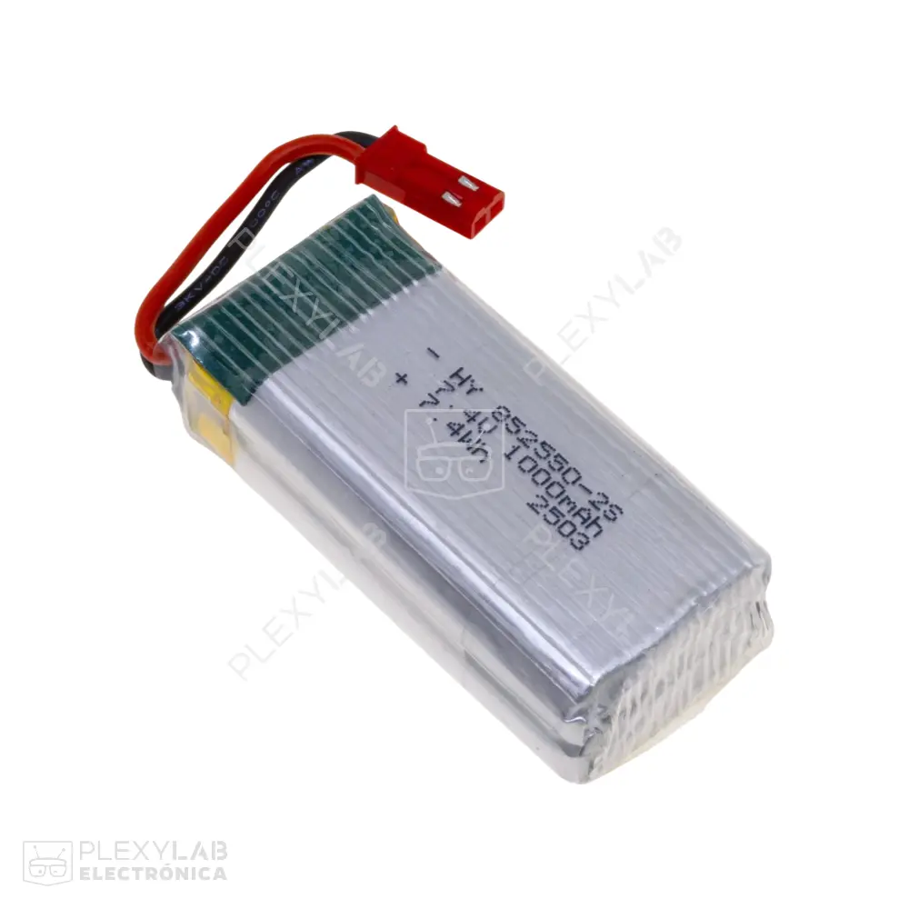 2 Batterie 7.4V 1000mAh 2S Li-ion Con Spina JST E Caricabatterie 2-in-1 – Per Auto RC, Camion E Modellini - 4