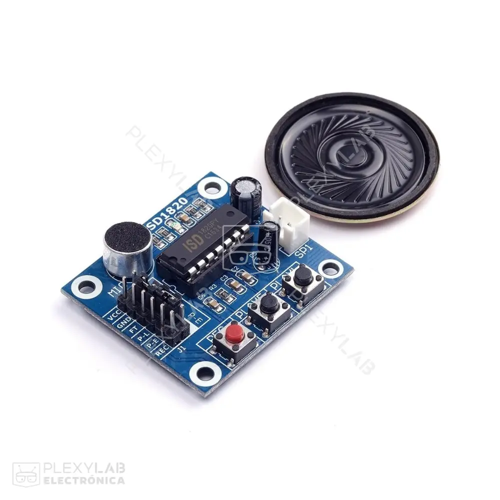 ISD1820 Módulo de grabación de voz con micrófono y altavoz para Arduino