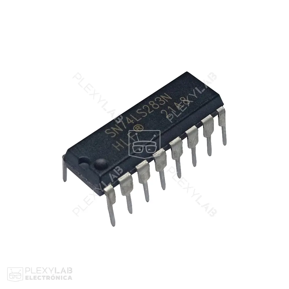 Circuito integrado 74LS283 Sumador binario de 4 bits | PLEXYLAB