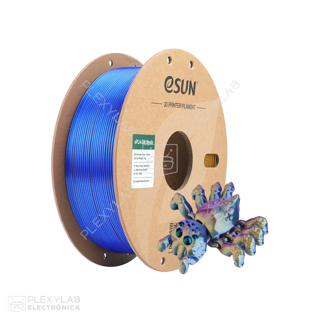 Filamento PLA-Silk Mystic ESUN para impresión 3D, 1kg, 1.75mm